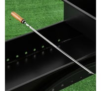 Шампур с деревянной ручкой СИМАЛЕНД Уголок, 65x1 см, нержавеющая сталь - 3 мм 4920774