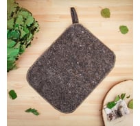 Коврик для бани Добропаровъ Классический, войлок, серый 40x30 см 2593220