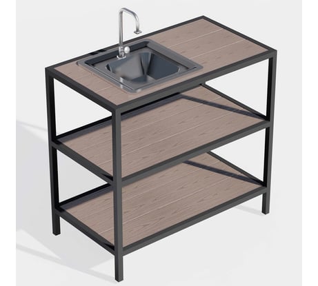 Модуль уличной кухни UL с раковиной УЛИЧНЫЕ ЛЕСТНИЦЫ 85x90x50 см UL-KHN-MK