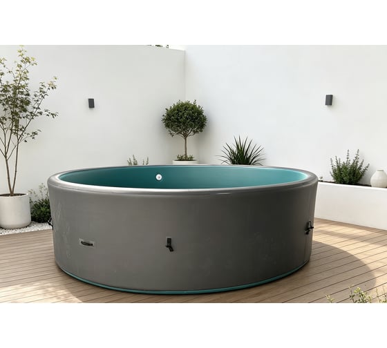 Бассейн надувной Pool Pleasure SUP САП технология Drop Stitch круглый летний садовый для дачи 5,0 м х 1,5 м объем 22,2 м3 (26 м3 макс. объем) для внутренней и наружной установки S5015