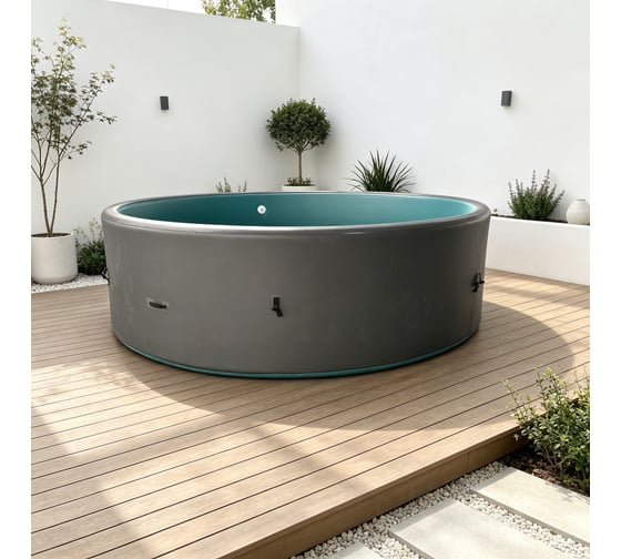 Бассейн надувной круглый садовый Pool Pleasure 300×120 см, объем 6,9 м³, SUP-технология, для внутренней и наружной установки S3012