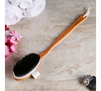 Банная щётка из натуральной щетины Добропаровъ с ручкой, конский волос, гладкая 4505138