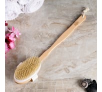 Банная щётка из натуральной щетины Добропаровъ с ручкой, гладкая 3259299