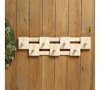 Вешалка Добропаровъ деревянная, комбинированная, 7 креплений, 48x12.5x7.5 см 4901812