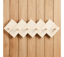 Вешалка Добропаровъ Плетенка, 6 крючков, 60x19x3 см, липа 1280120