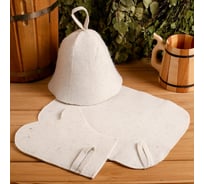 Набор для бани и сауны Добропаровъ светлый, 3 предмета 2593228