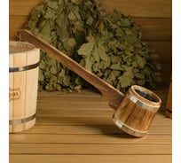 Черпак Добропаровъ Добрыня липа, 0.5 л, 54 см, нержавеющая вставка, с длинной ручкой, Термо 4846547