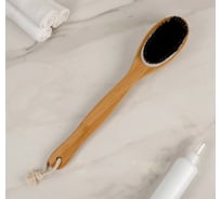 Банная щетка Доляна на ручке, натуральная щетина 4429060