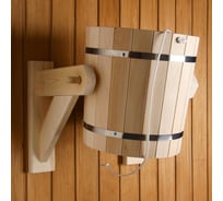 Обливное устройство Добропаровъ из липы, 13 л, пластиковая вставка 1280156