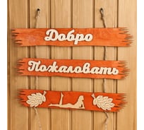 Табличка для бани Добропаровъ Добро пожаловать 50x25 см 3366778
