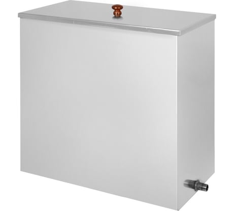 Прямоугольный бак Везувий 60 л, AISI 439, плоское дно, штуцер 1/2" ВЗ12571