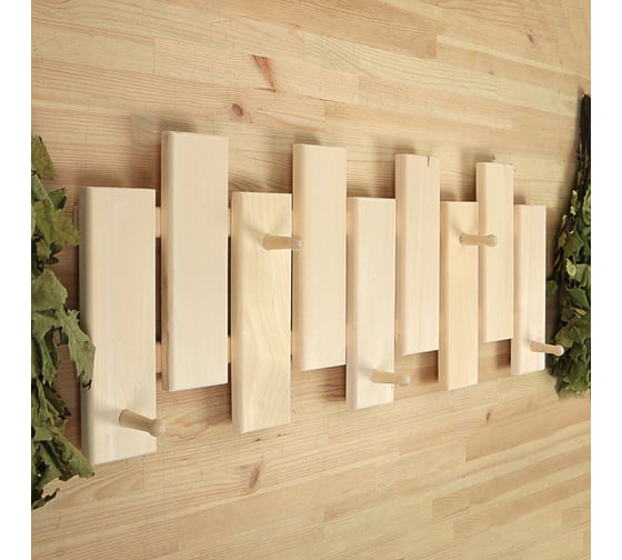 Вешалка Добропаровъ оригинальная, 5 крючков, 79x30x3 см, липа 1280118