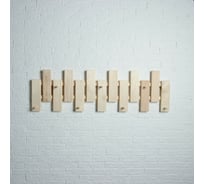 Вешалка Добропаровъ оригинальная, 7 крючков, 108x32x8 см, липа 1303031