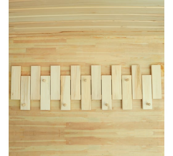 Вешалка Добропаровъ оригинальная, 7 крючков, 108x32x8 см, липа 1303031