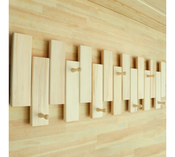 Вешалка Добропаровъ оригинальная, 7 крючков, 108x32x8 см, липа 1303031