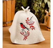 Шапка для бани Добропаровъ Зима, войлок, белая 4632499