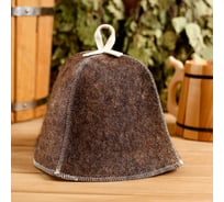 Колпак для бани Добропаровъ серый, русский войлок, 100% шерсть 2901490