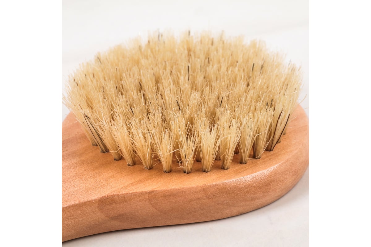 Щетка для тела с ручкой СИМАЛЕНД натуральная щетина 4095254 - выгодная ...