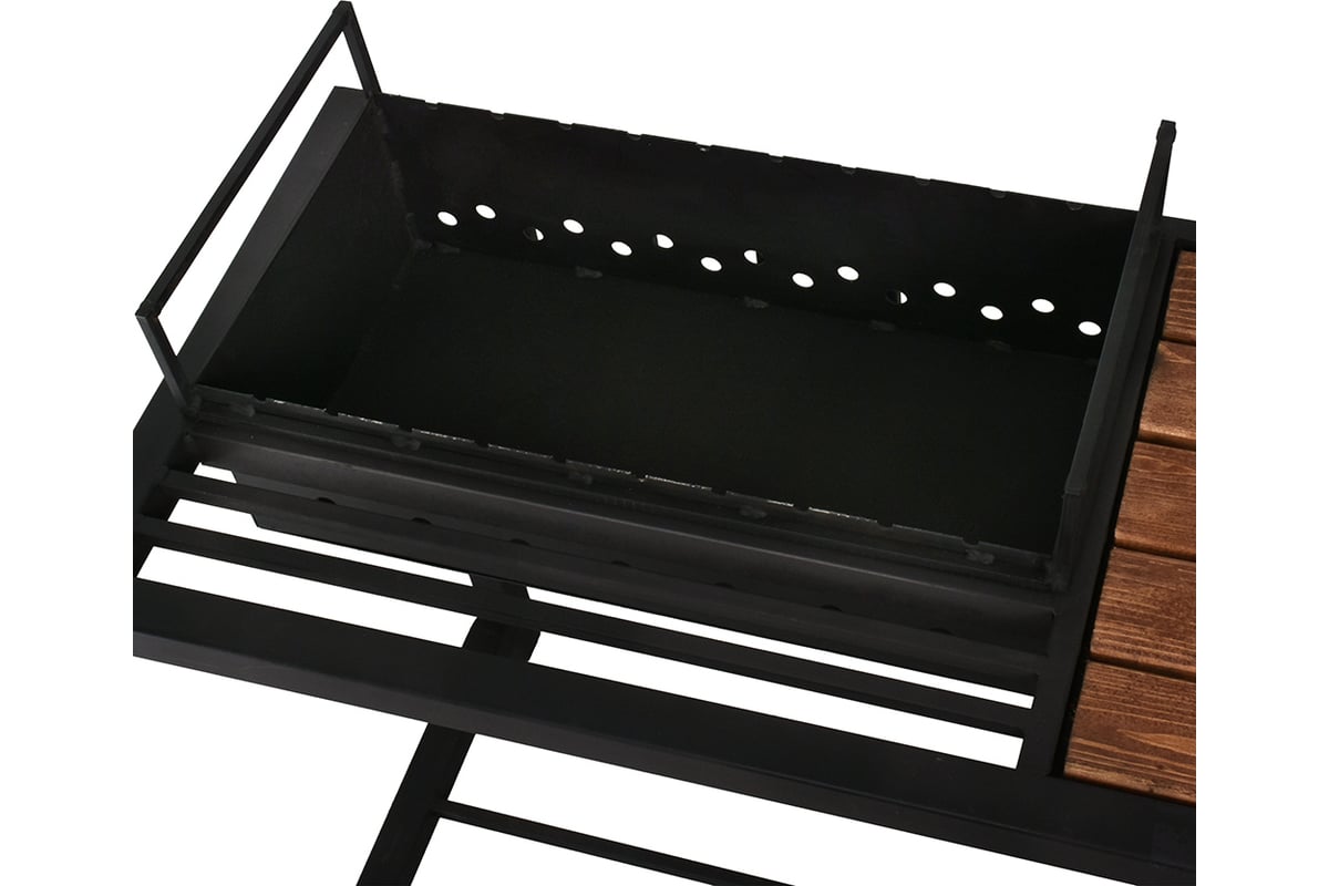 Стационарный мангал со столиком и дровницей BOYSCOUT ЛОФТ 930x510x1000 .