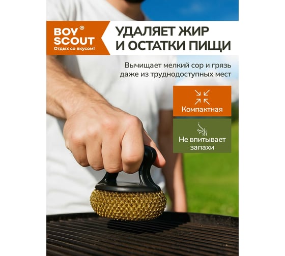 Щетка для чистки гриля со сменными элементами BOYSCOUT 61519