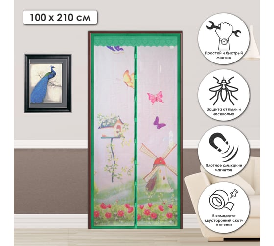 Противомоскитная сетка Rosenberg 100x210 см R-400005
