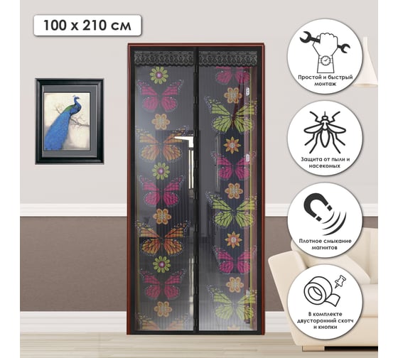 Противомоскитная сетка Rosenberg 100x210 см R-400026