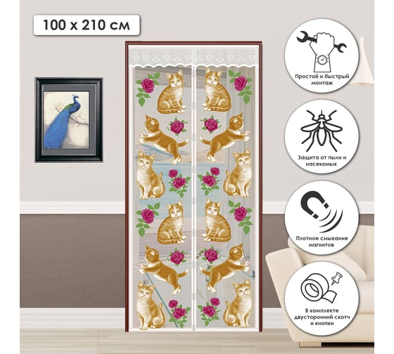 Противомоскитная сетка Rosenberg 100x210 см R-400027