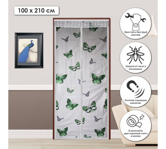 Противомоскитная сетка Rosenberg 100x210 см R-400025
