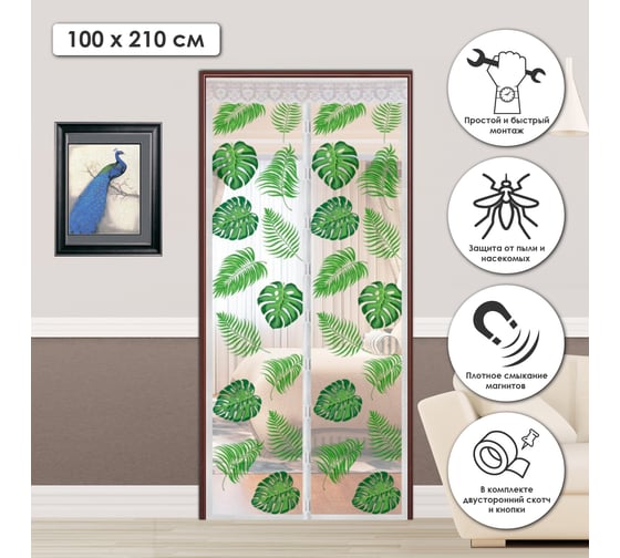 Противомоскитная сетка Rosenberg 100x210 см R-400019