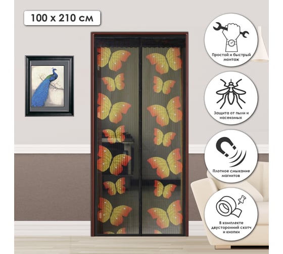 Противомоскитная сетка Rosenberg 100x210 см R-400011