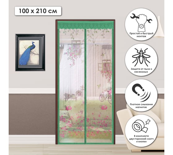Противомоскитная сетка Rosenberg 100x210 см R-400014