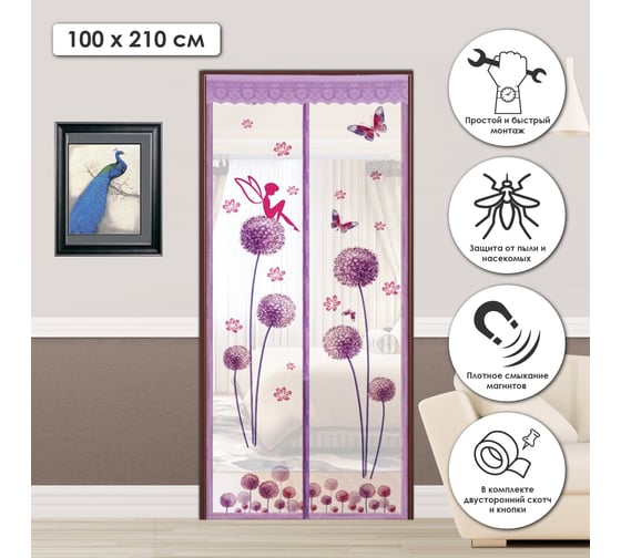Противомоскитная сетка Rosenberg 100x210 см R-400012