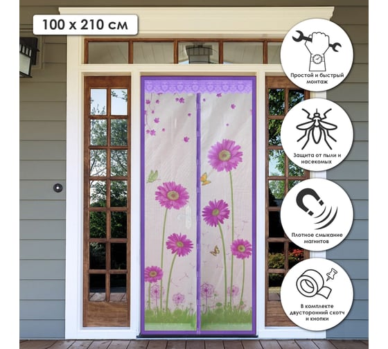 Противомоскитная сетка Rosenberg 100x210 см R-400004