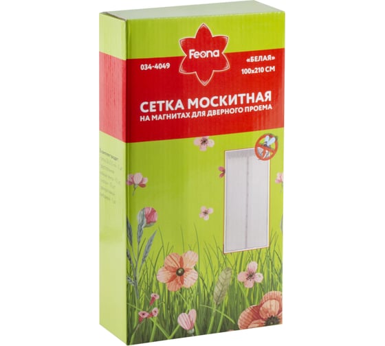 Москитная сетка на магнитах FEONA 1x2.1 м, белая 034-4049 224823