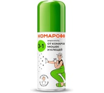 Аэрозоль от комаров, клещей и мошек Комарофф 3 в 1 100 мл 1 шт/уп 66702708