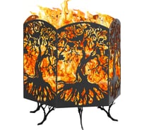 Шестиугольный очаг ООО Металекс Деревья малый OSH1110