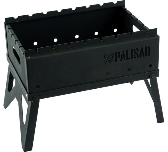 Походный складной мангал PALISAD Camping 440x320x140/350 мм, сталь 1.2 мм, сумка 69667 1