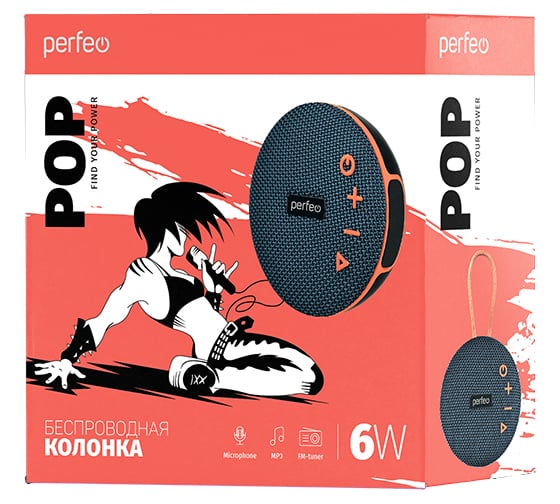 Bluetooth-колонка Perfeo POP синяя 30014937