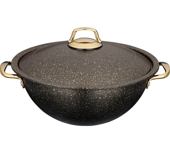Казан Agness GRACE Черное золото 32x15 см, 7.8 л, трехслойное покрытие GRANIT 936-731