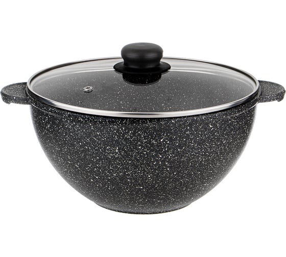 Казан со стеклянной крышкой Agness MIDNIGHT 4 л 899-220