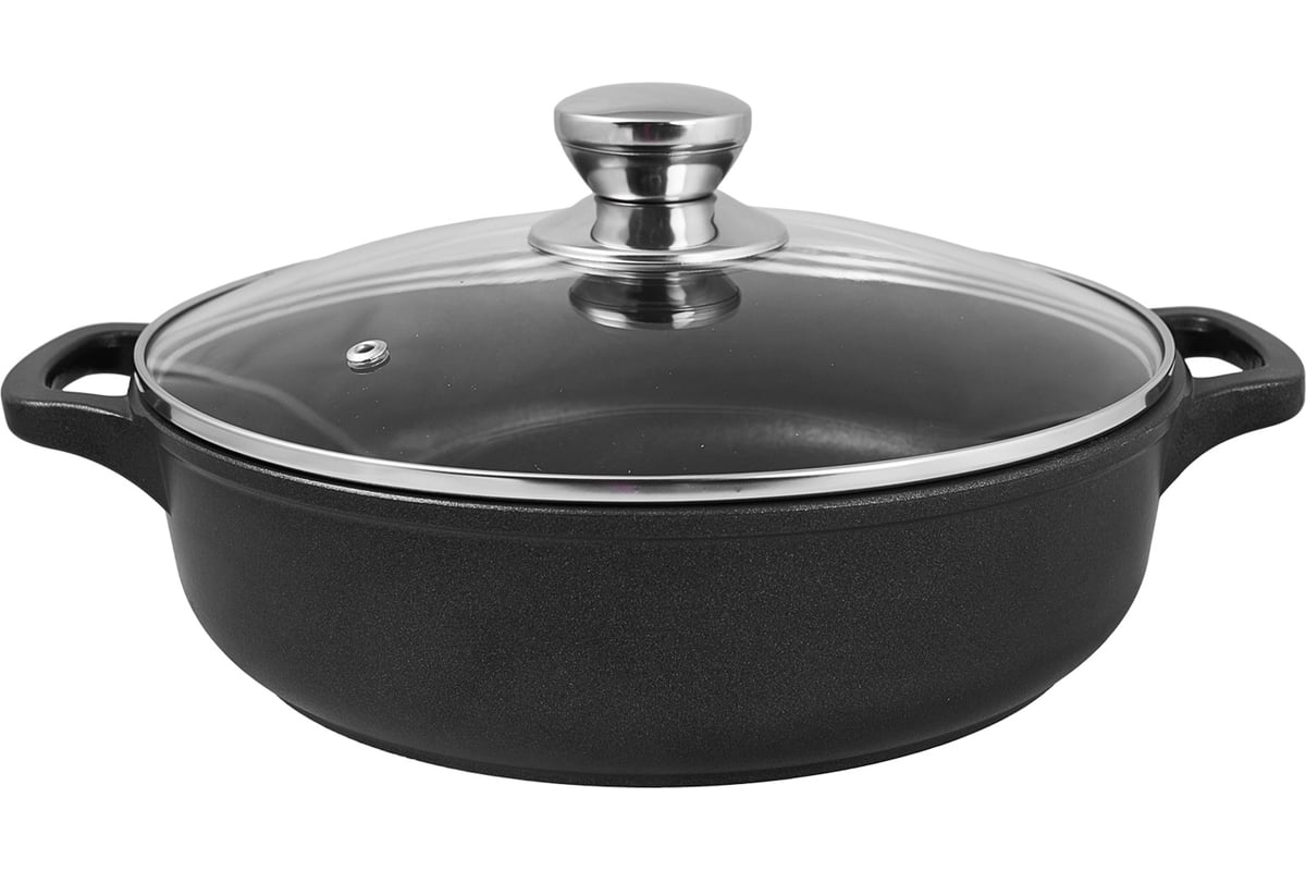 Литая жаровня Традиция готовить с любовью Комфорт 26 см стеклянная ...