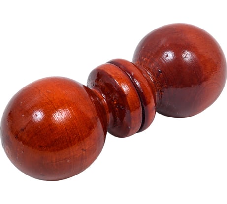 Деревянная ручка-кнопка Ликон Шар лак, тёмная 6093