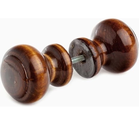 Деревянная ручка-кнопка Ликон Классика лак, тёмная 6247