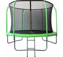 Батут с защитной сеткой (внутрь) и лестницей SportElite 12FT 3.66 м, фиберглас, салатовый GB30201-12FT