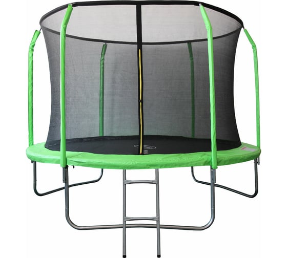 Батут с защитной сеткой (внутрь) и лестницей SportElite 12FT 3.66 м, фиберглас, салатовый GB30201-12FT 1