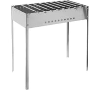Мангал СИМАЛЕНД 700x300x700 мм, нержавеющая сталь, 9 шампуров, толщина 1.5 мм 3310248