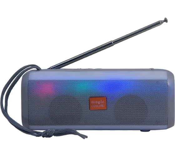 Портативная колонка Belsis Magic Acoustic Vega с Bluetooth 5.0, 73x75.5x182.7 мм, 2x3 Вт, серый SK1024GY 1
