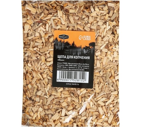 Щепа для копчения Maclay Ольха, 1дм 7752815
