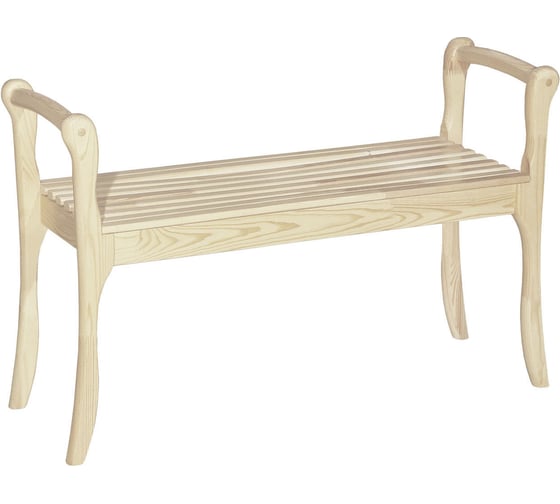 Скамья для прихожей с подлокотниками Мебелик массив каркас лак 7566 1