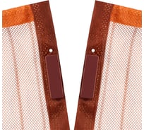 Дверная антимоскитная сетка с магнитным замком REXANT 210x100 см, коричневая 71-0220